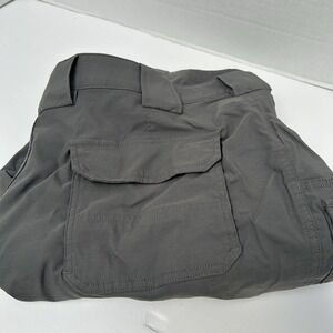 Duluth Dry On The Fly Relaxed Fit Green Shorts Nylon Stretch Cargo Size 48x11